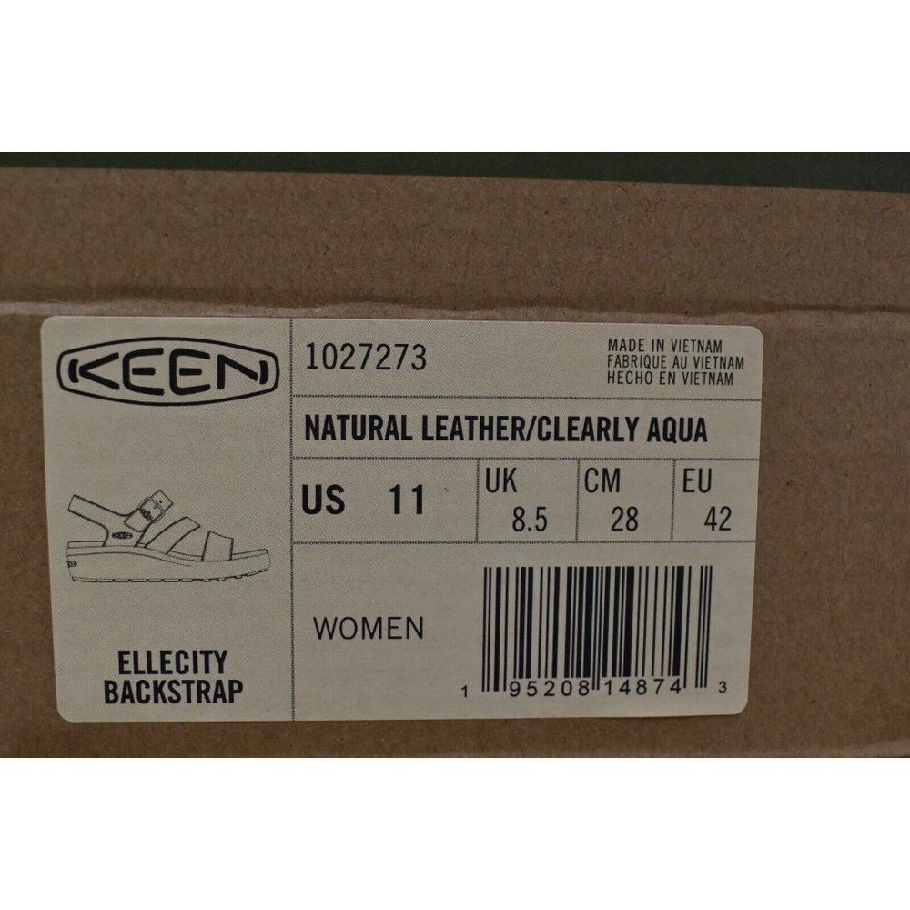 Keen Womens Size 11 Ellecity Natural Leather Backstrap Sandals Shoes - Picture 12 of 12